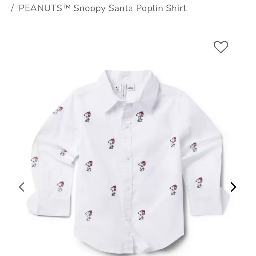 Peanuts Snoopy Holiday Shirt - White and Red
